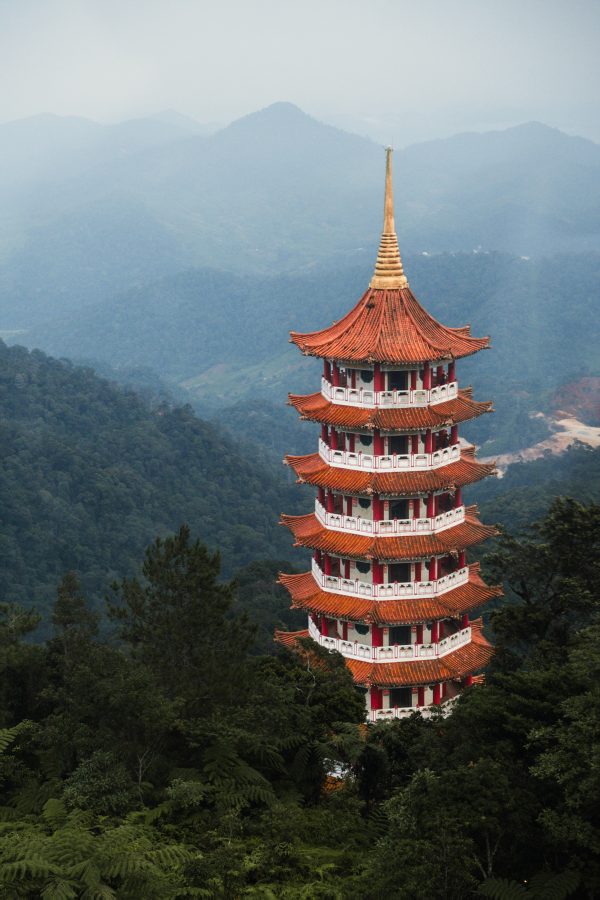 The Golden Spire Chinese Temple in the Highlands of Malaysia