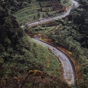 Widing roads in Mlaysia Highlands