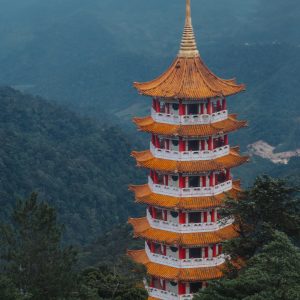 The Golden Spire Chinese Temple in the Highlands of Malaysia