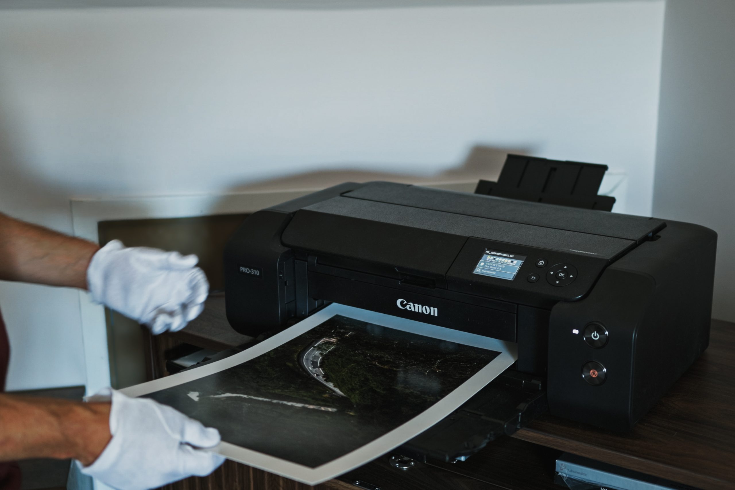 James Pugh producing fine art photography prints in the JTP Prints studio