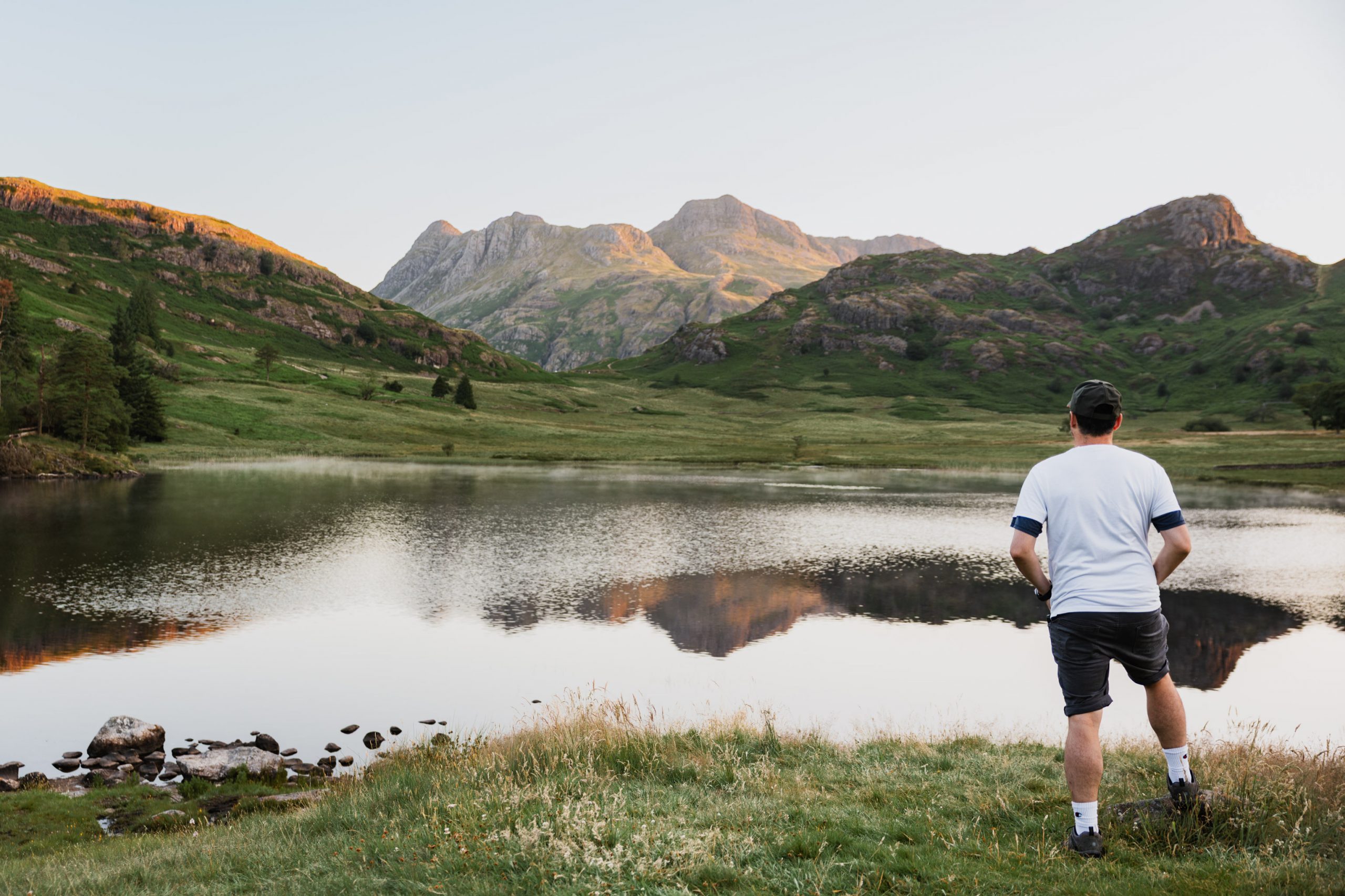 James Pugh photographing the landscape at Blea Tarn in the Lake District